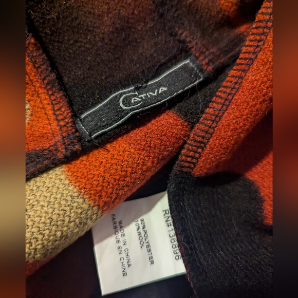 Unique multi colored hooded coat - Picture 9 of 9